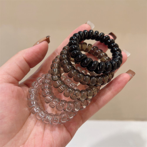 简约时尚茶色系电话线套组发圈