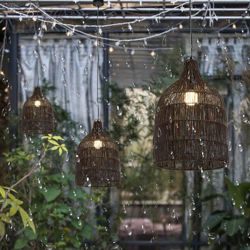 仿真藤条庭院凉亭户外防水吊灯
