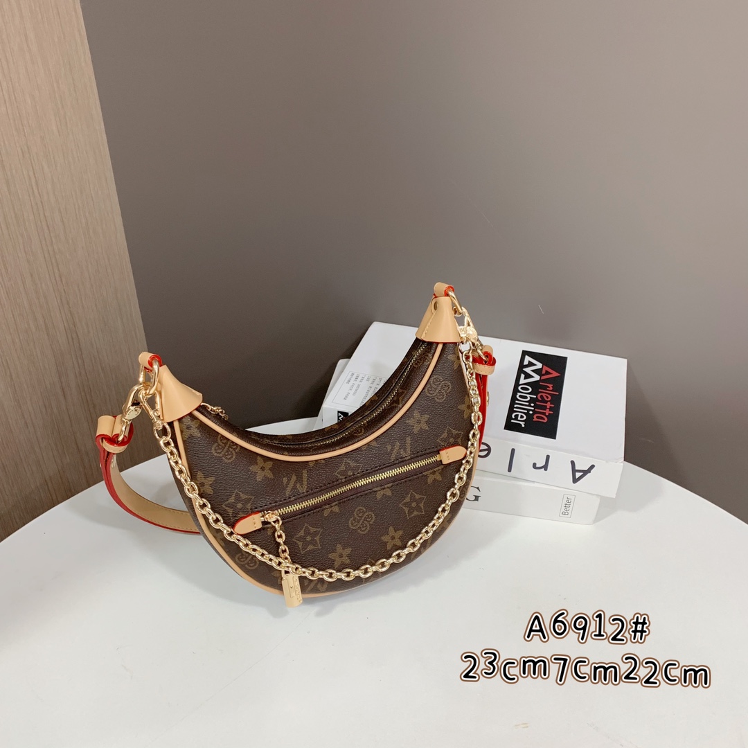 优草坊女包2025新款时尚牛角包月亮包女中古腋下包时尚单肩斜挎包