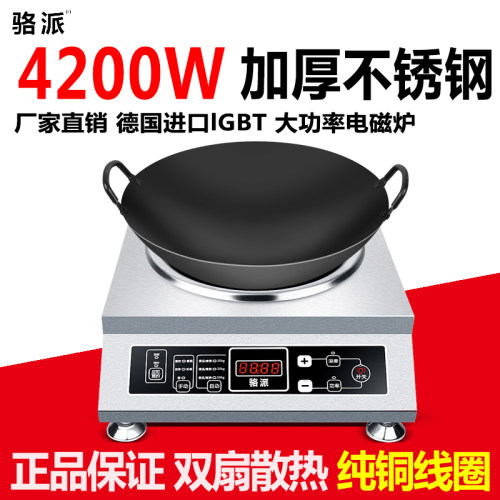 骆派商用电磁炉凹面3500W-4200瓦家用大功率预约定时5000W电磁灶