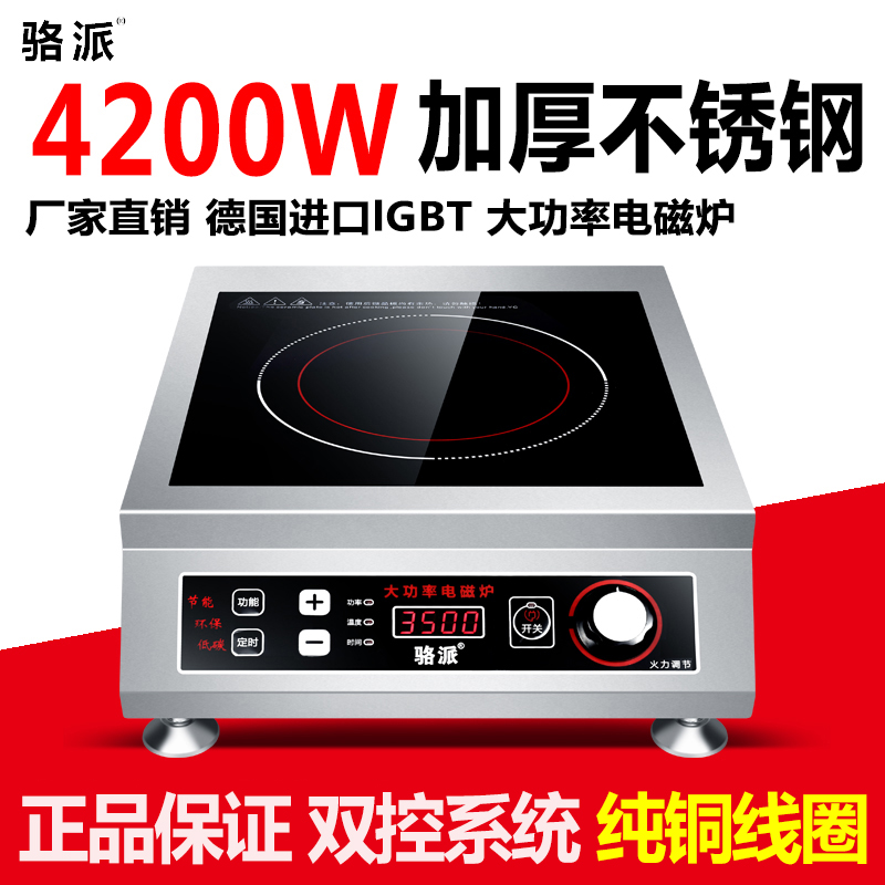 骆派商用电磁炉4200W瓦平面大功率商业灶煲汤饭店3500W家用爆炒灶