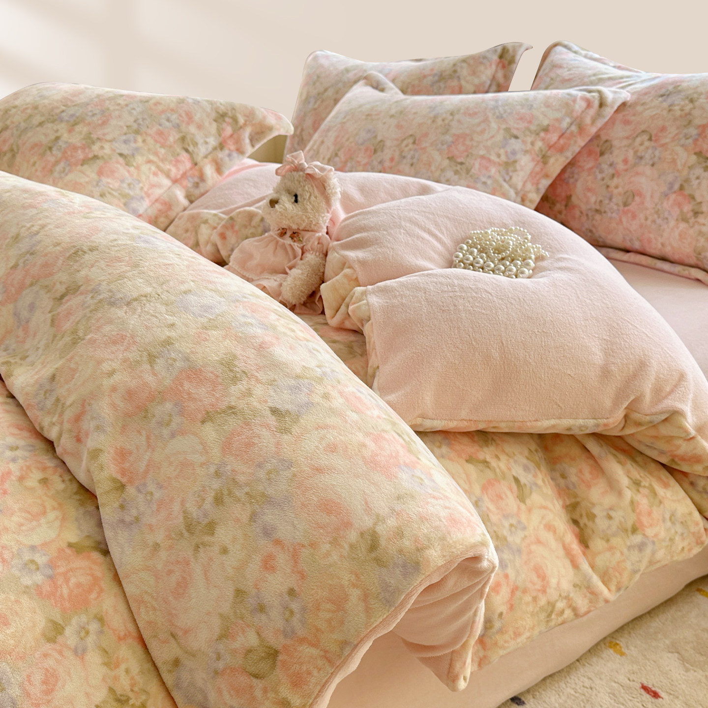 【A类母婴可用】加厚牛奶绒被套