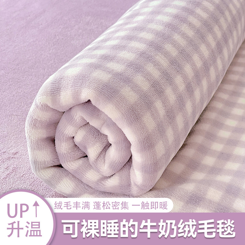 牛奶绒毛毯单件2025新款冬季加厚法兰珊瑚绒被单冬天加绒保暖床单