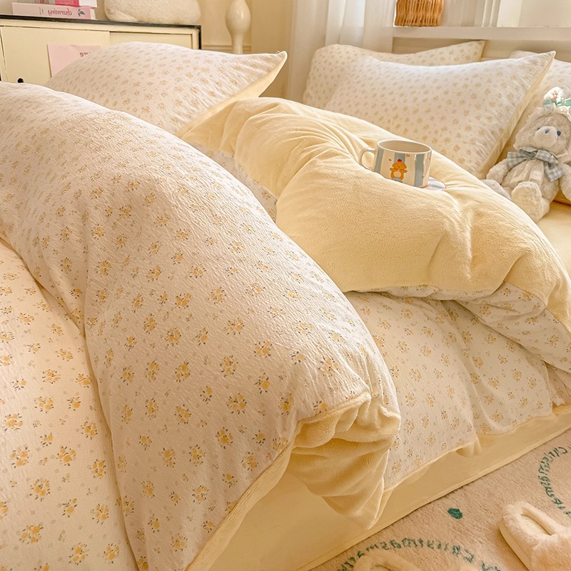 【双层纱+牛奶绒】新款印花被套