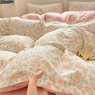a类双层纱被套单件2025新款 非全棉纯棉单人1.5米单独被罩200x230
