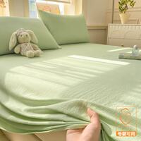 Double-layer gauze bed sheet, single piece, Class a, mother and baby grade, student dormitory, single non-all-cotton pure cotton quilt, single pillowcase, three-piece set thumbnail 2