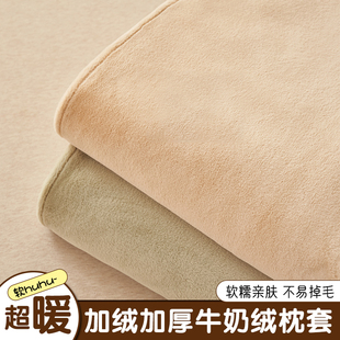 牛奶绒枕套2025新款 48cmx74cm 冬枕头套单个枕芯隔离保护套一对装