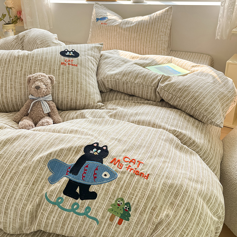 【A级母婴可用】水洗棉四件套