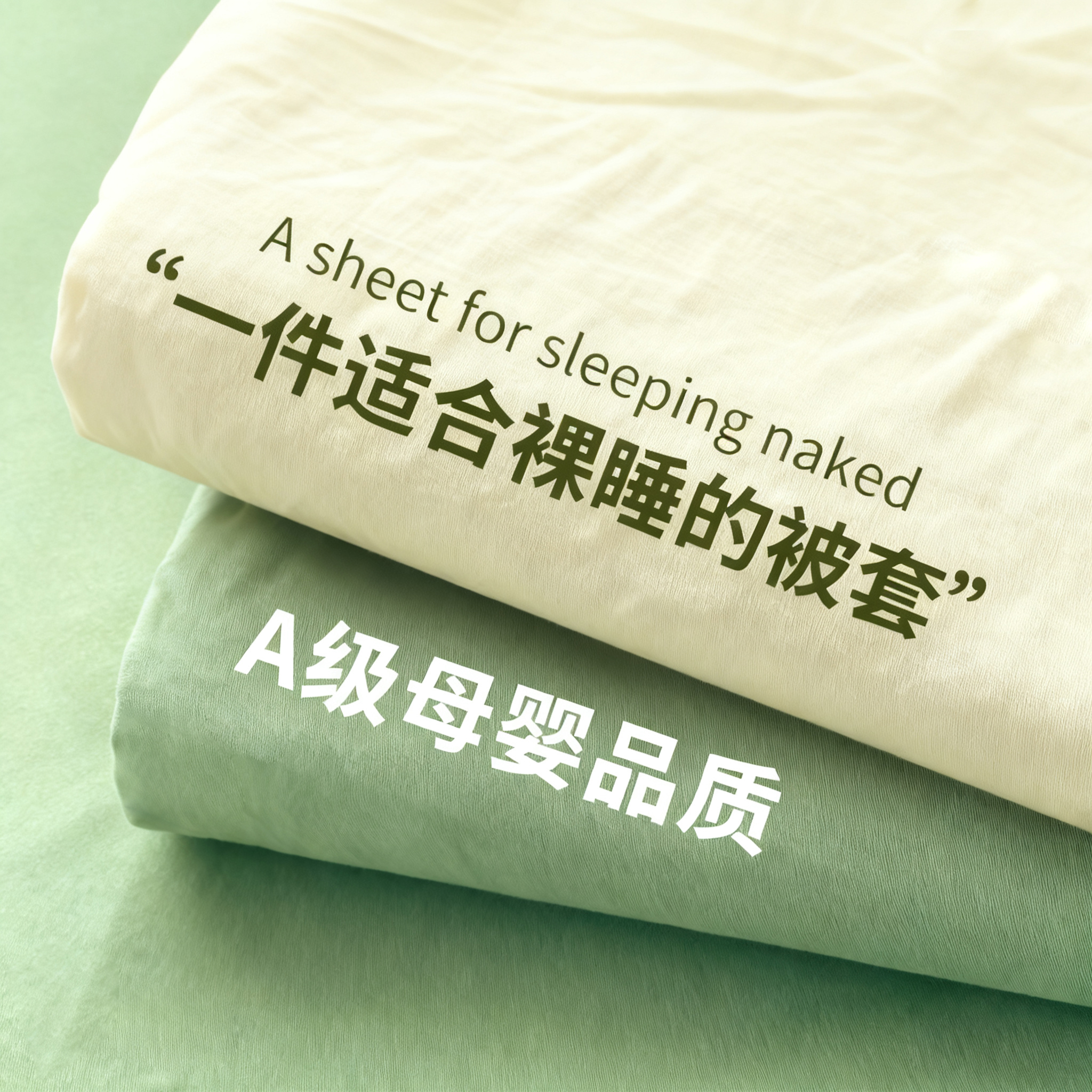 【水洗棉纯色双拼】被套套件