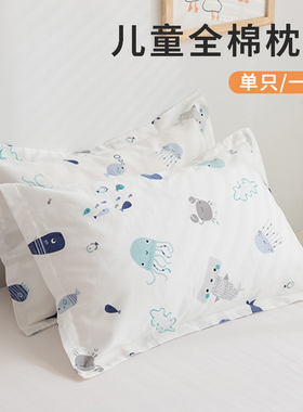 纯棉枕套一对装30x50cm全棉儿童枕头套单个40x60cm枕头枕芯内胆套