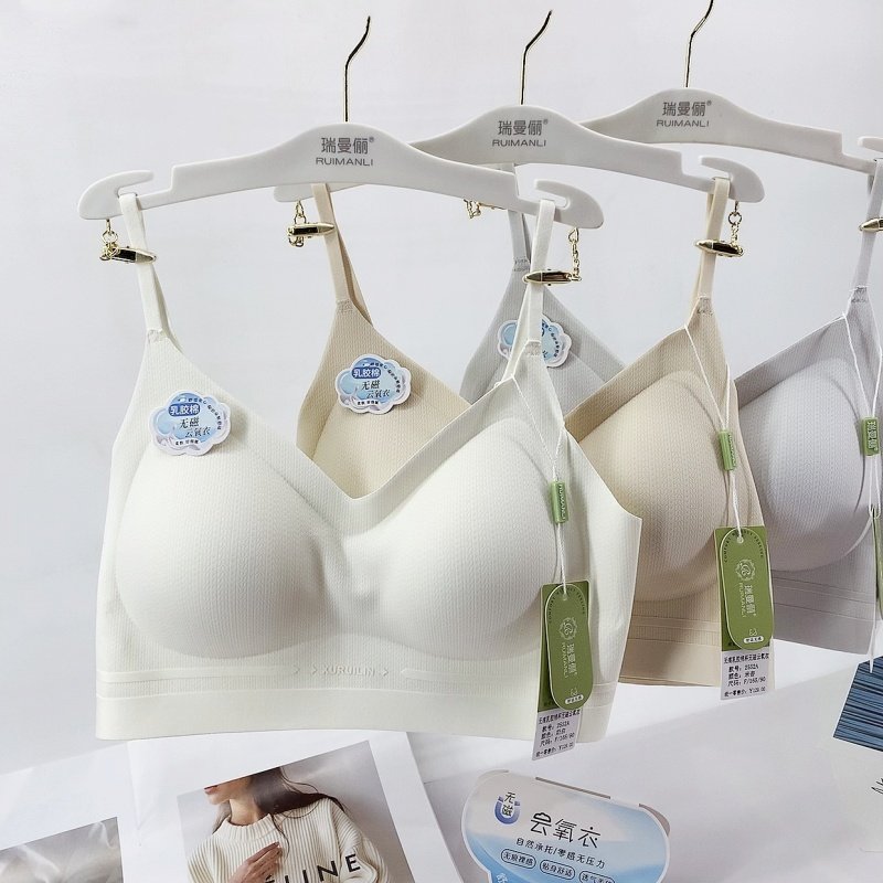 无痕细肩带固定杯无钢圈提拉内衣