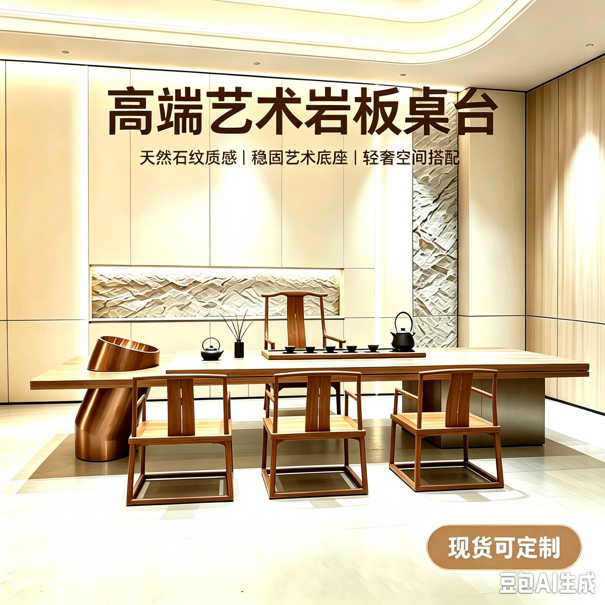 新中式实木茶桌椅组合宋式美学茶室泡茶台禅意茶几茶台茶桌