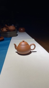 蔡煜坚三弯笆乐壶 全手工胞胎潮州手拉壶鸡蛋黄朱泥茶壶100毫升