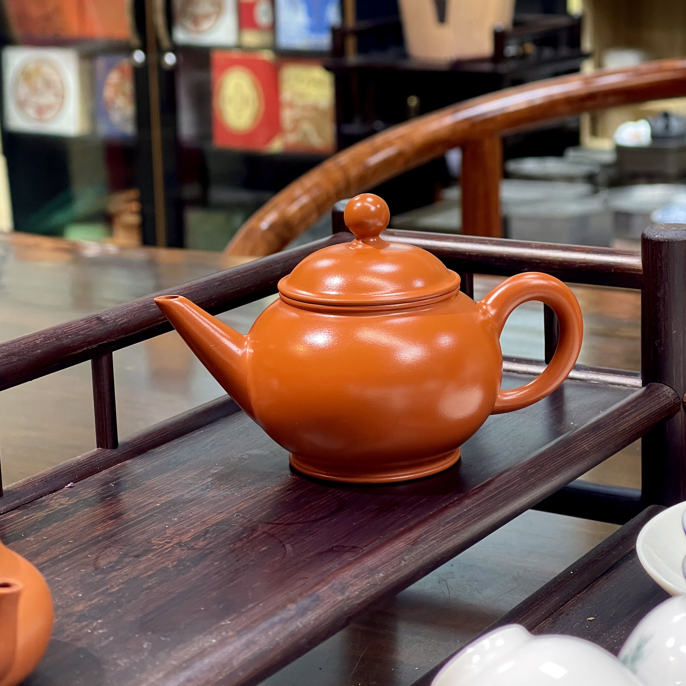 荣记手拉壶水平壶纯手工手拉朱泥黄釉功夫泡茶壶120-140毫升