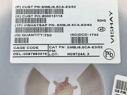 二级管  SMBJ6.5CA SMB 1盘750个 1盘45元