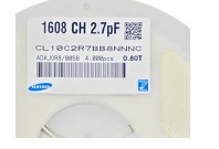 贴片电容 0603 2.7PF 0603 2R7 50V 一盘4000个 一盘45元