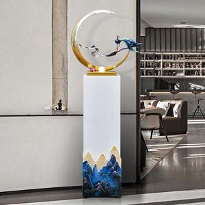 新中式流水喷泉摆件玄关客厅电视柜装饰品轻奢大型落地软装摆设