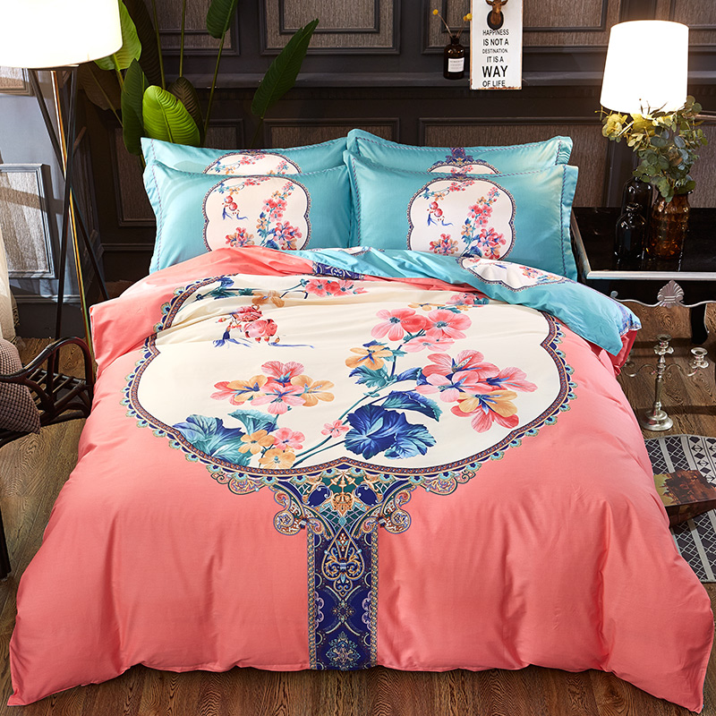 网红款 活性印花大版四件套床上用品|msdalam kategori seperai dan bantal, pakej peralatan tempat tidur/Sebuah keluarga empat/Keping kit - dari Buy2taobao.com untuk memberikan perkhidmatan ejen Taobao profesional membeli