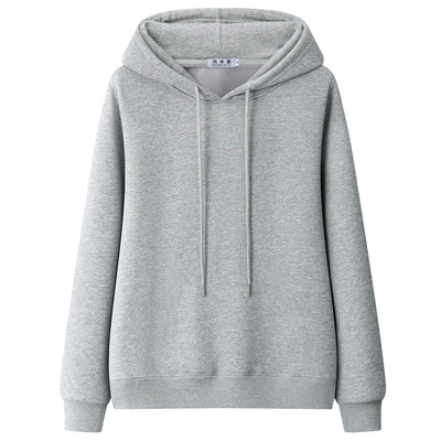 无口袋正肩秋冬卫衣女2025新款爆款连帽加绒加厚大码春秋薄款外套