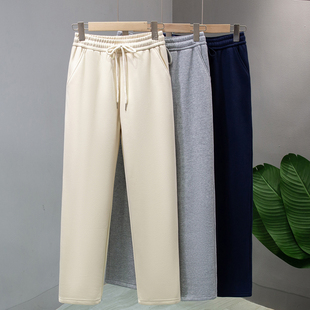 秋冬季2025新款窄版直筒卫裤女运动休闲加绒垂感阔腿宽松春秋全棉