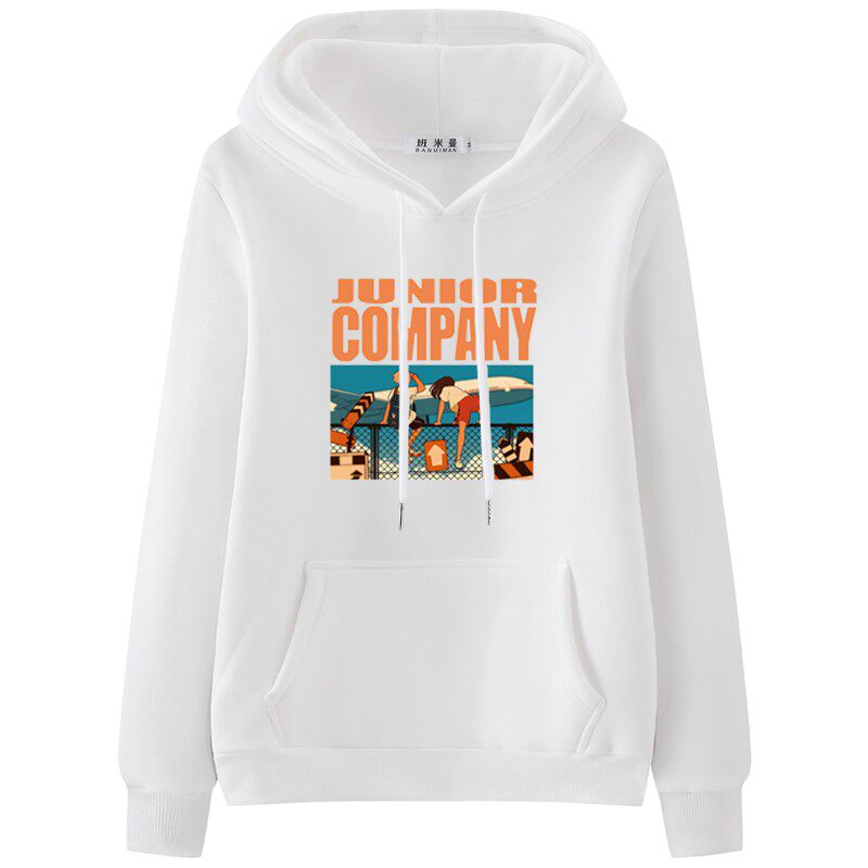 2026新款正肩卫衣女加绒连帽春秋爆款时尚白色今年流行秋冬外套潮