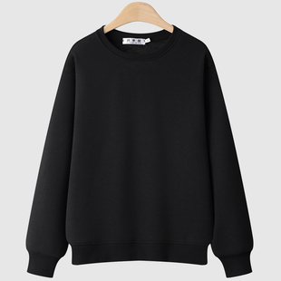 秋冬正肩卫衣女圆领2025新款爆款无帽加绒加厚大码春秋小众长袖潮