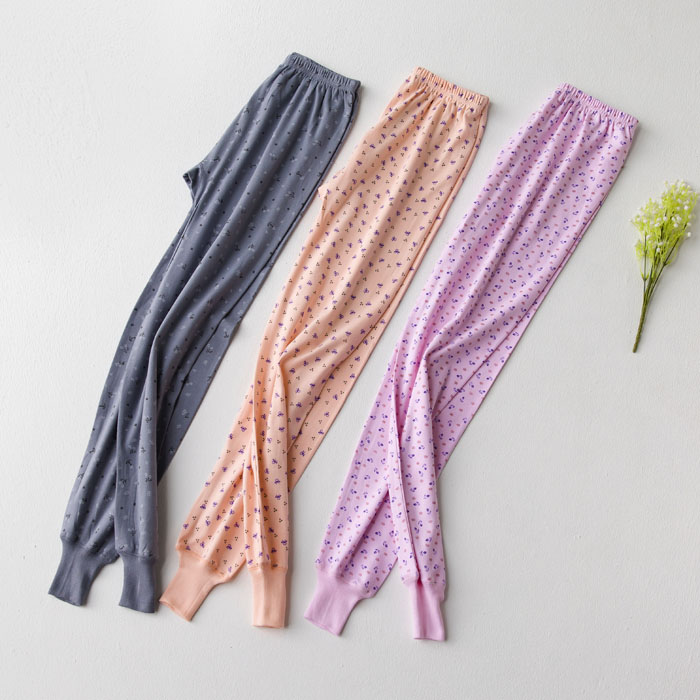 单条老人女士纯棉妈妈高腰秋裤