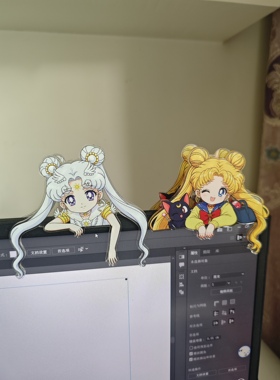 美少女战士夹子卡通动漫周边电脑显示器中控装饰摆件