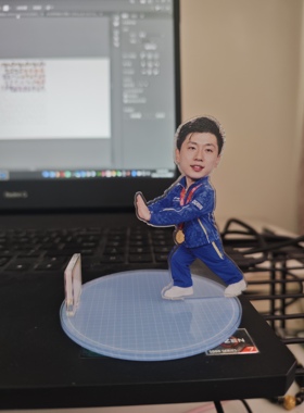 蓝队服马龙周边亚克力手机支架桌面摆件可爱卡通明星周边工位摆件