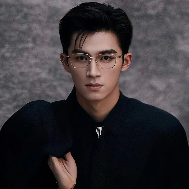 新款超轻8克纯钛网红素颜复古男士金丝眼镜可配近视防蓝光眼镜框