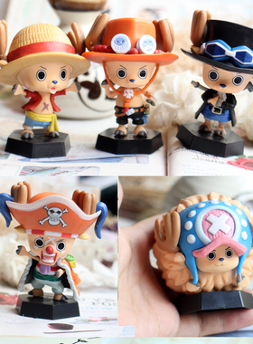 动漫onepiece海贼王盲盒手办公仔Q版路飞索隆乔巴卡通玩偶车摆件