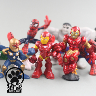 散货Q版漫威复仇者联盟钢铁侠美国队长手办模型人偶摆件公仔现货