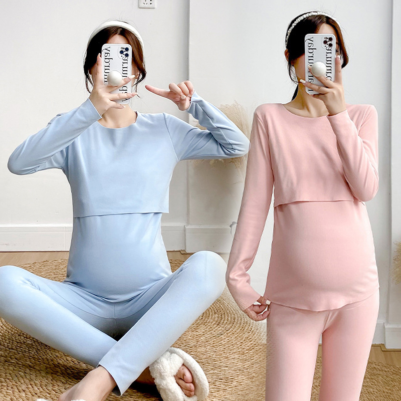 孕期哺乳期保暖内衣套装单件可买