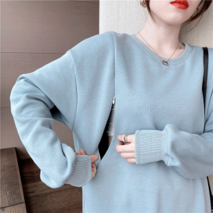 秋冬季 春秋装 潮妈卫衣大码 哺乳期上衣服外出辣妈纯棉喂奶外穿秋季