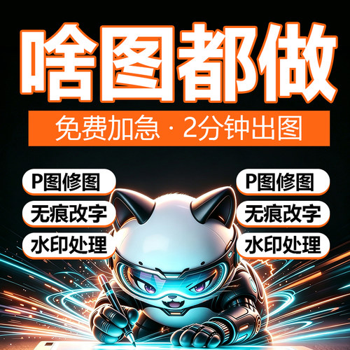 P图修图ps专业批图无痕改数文字抠图片处理证件照淘宝在线做图PDF