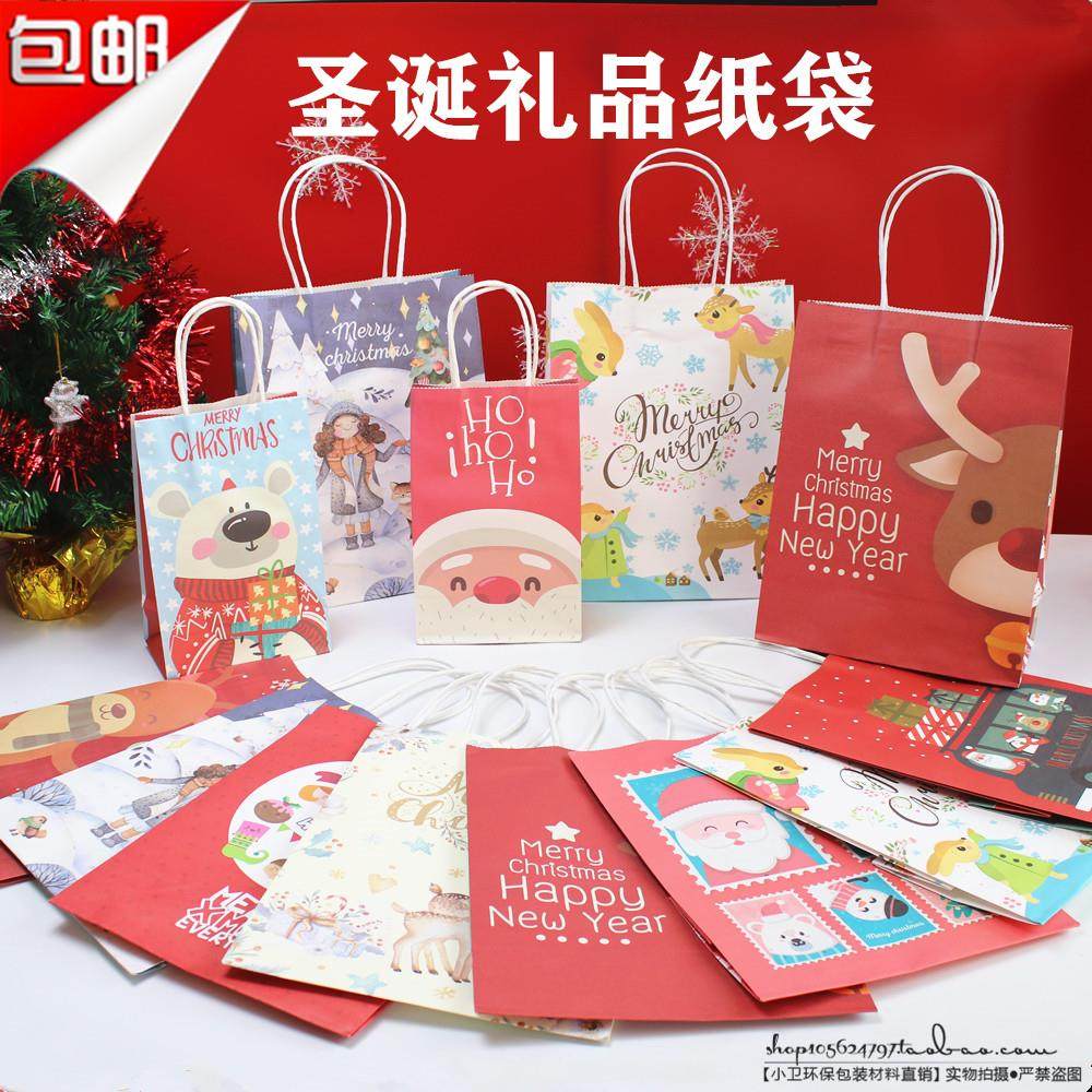 christmas paper bag snowman tote bag packaging bag gift bag