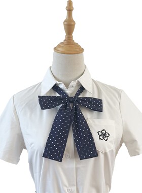 日式波点大长柄领结原创设计缎面学生JK制服配饰女百搭蝴蝶结