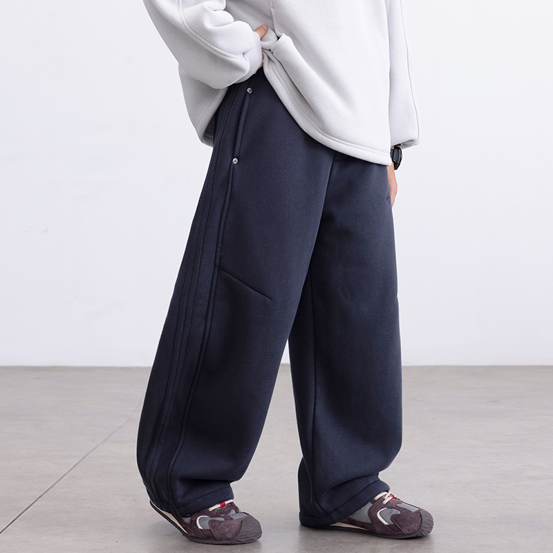 男童秋装裤子2025新款秋冬款大儿童一体加绒运动秋季加厚休闲长裤