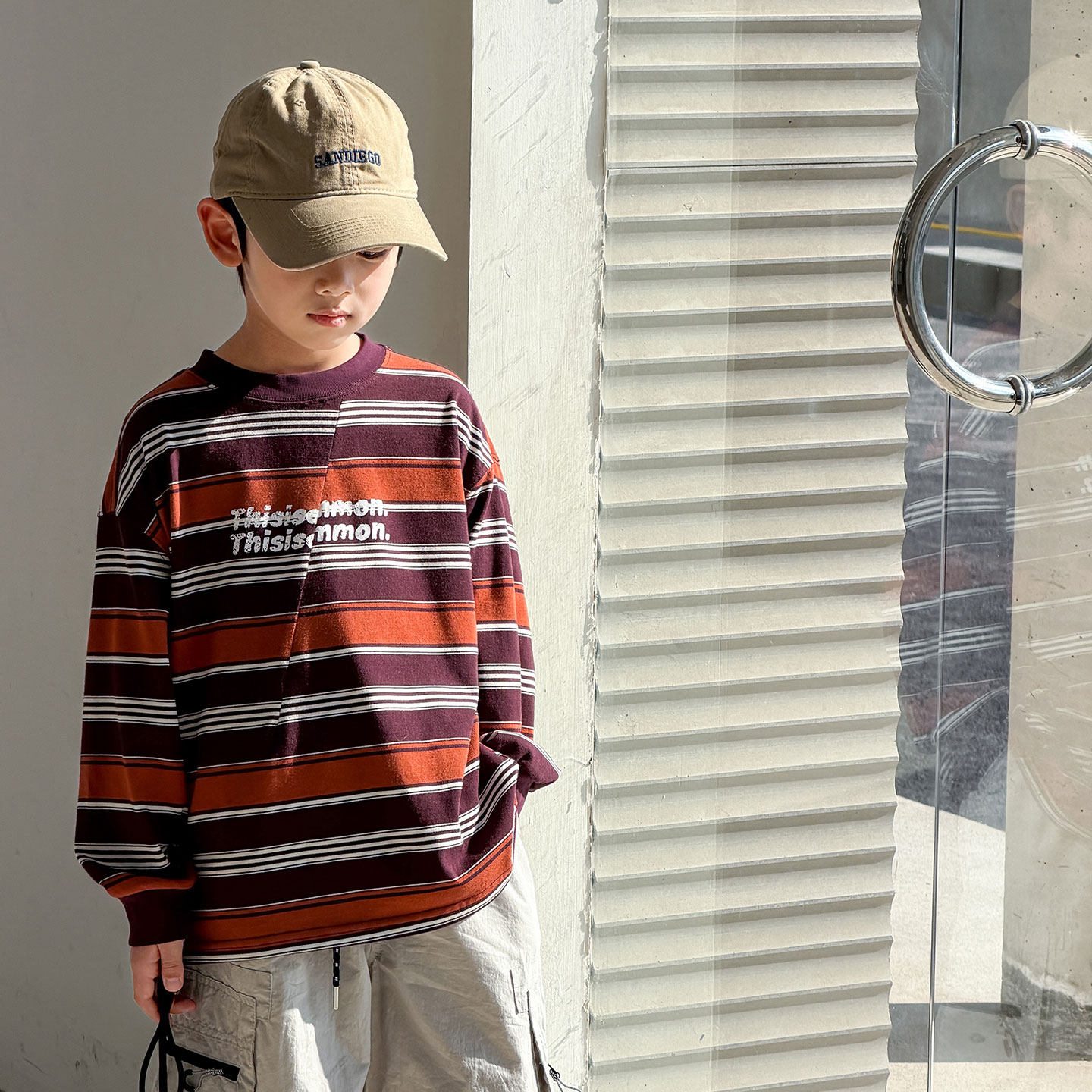 男童长袖上衣春装2026新款青少年男孩条纹t恤儿童超好看打底衫春,童装/婴儿装/亲子装,T恤,淘宝优惠券,粉丝福利购,淘宝优惠卷