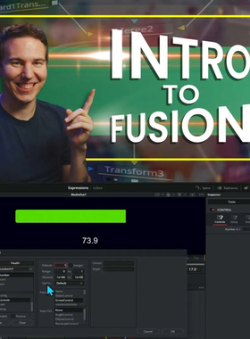 影视特效达芬奇Fusion动态图形视觉合成VFX工程文件中文字幕教程