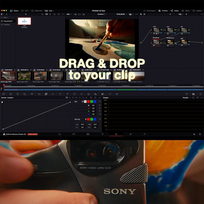 全新胶片模拟电影广告达芬奇调色 Filmkid 16 Powergrade & LUT