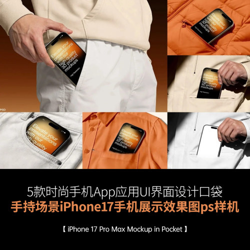 5款iPhone手机App界面PS样机