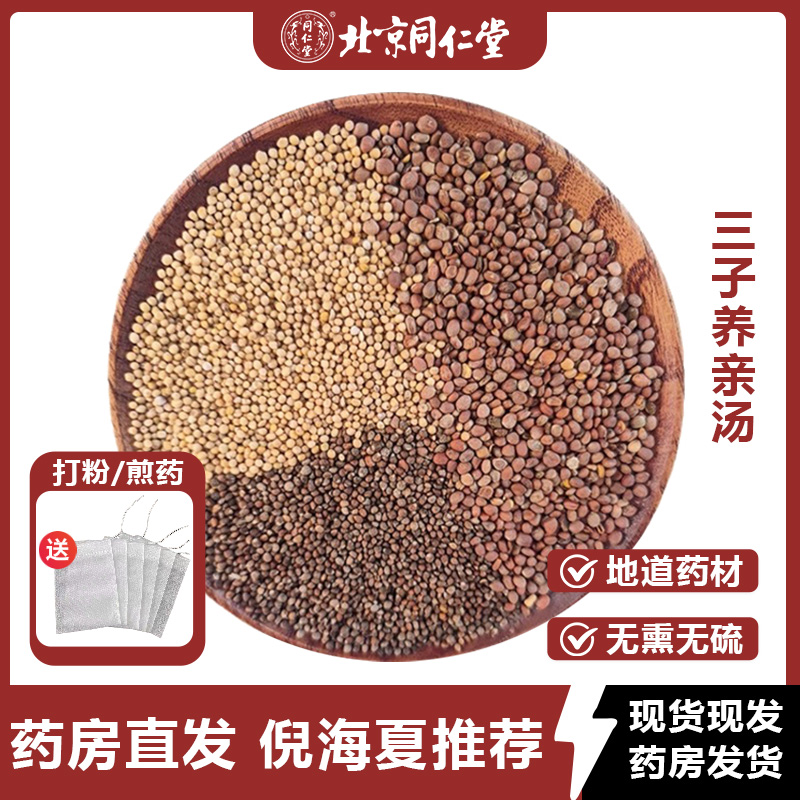 同仁堂正品三子养亲汤倪海厦中药材紫苏子白芥子莱菔子官方官网