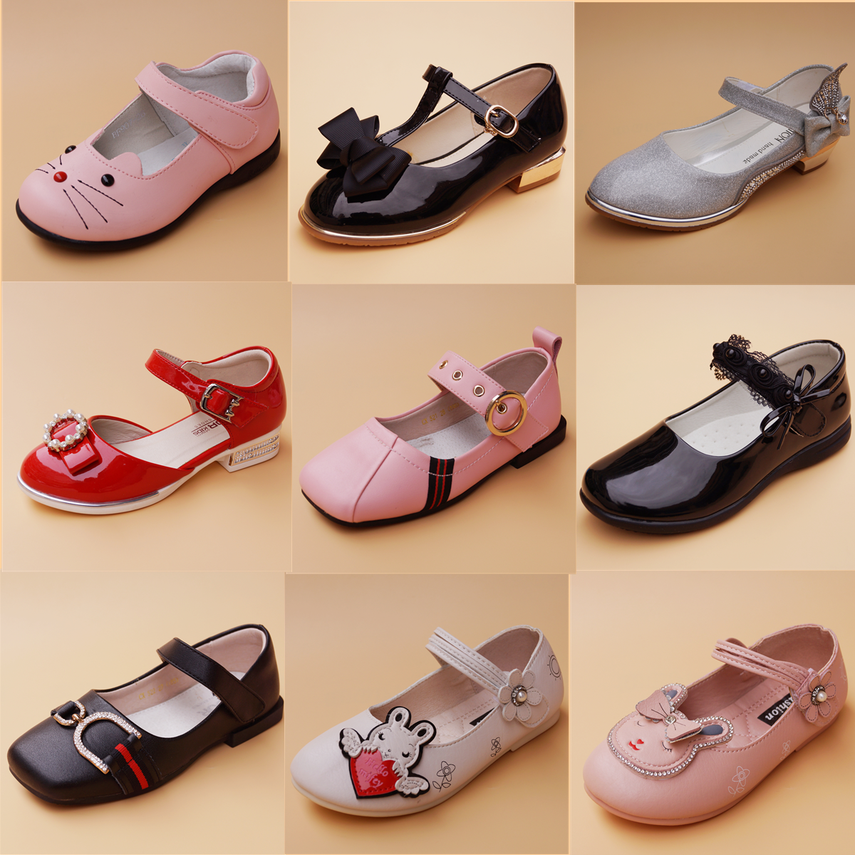 春秋季女童小皮鞋公主鞋儿童皮鞋