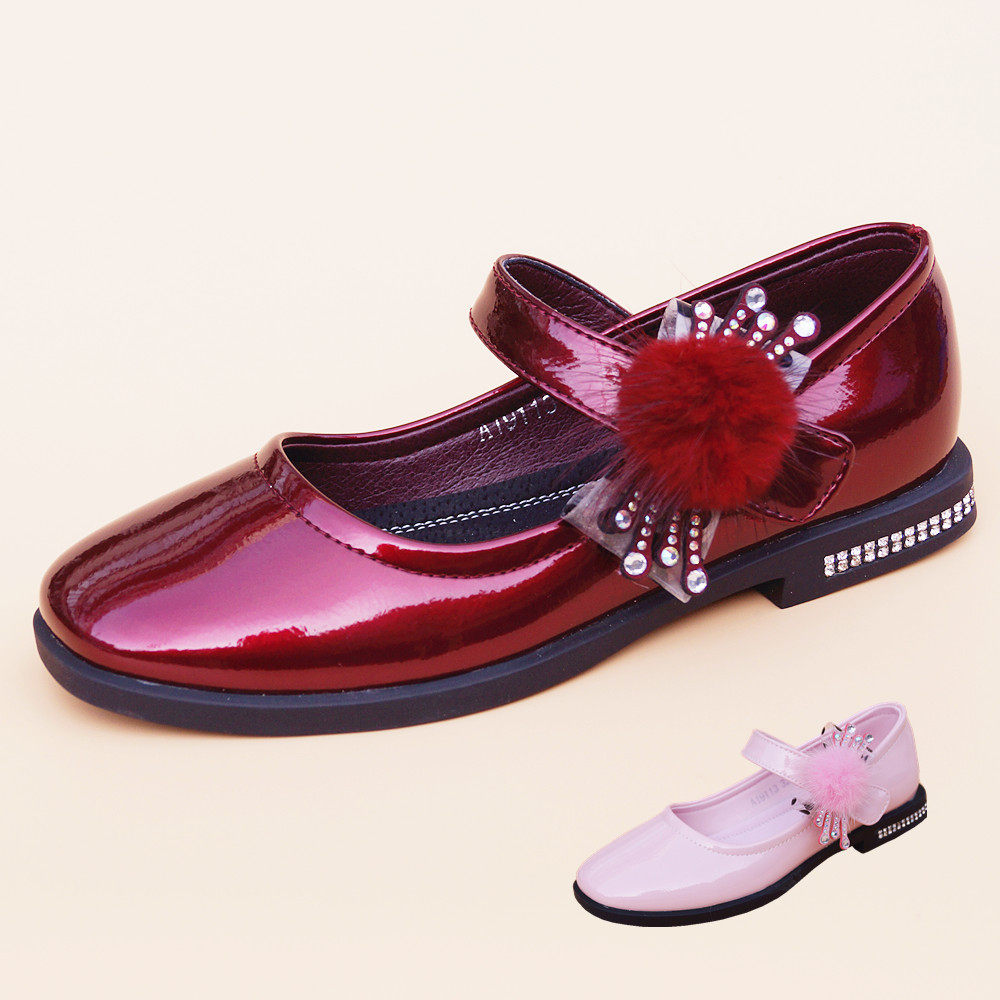 亏本女童小皮鞋英伦风真皮软底公主鞋浅口粉色春秋方头小女孩单鞋