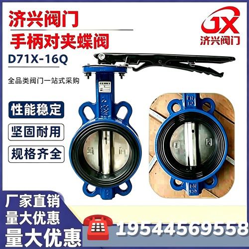 手柄对夹式软密封蝶阀DN40-100