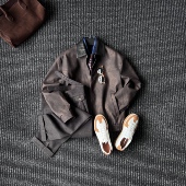 CssuGent秋冬美式 高级感休闲通勤夹克 老钱复古做旧皮衣外套男时尚