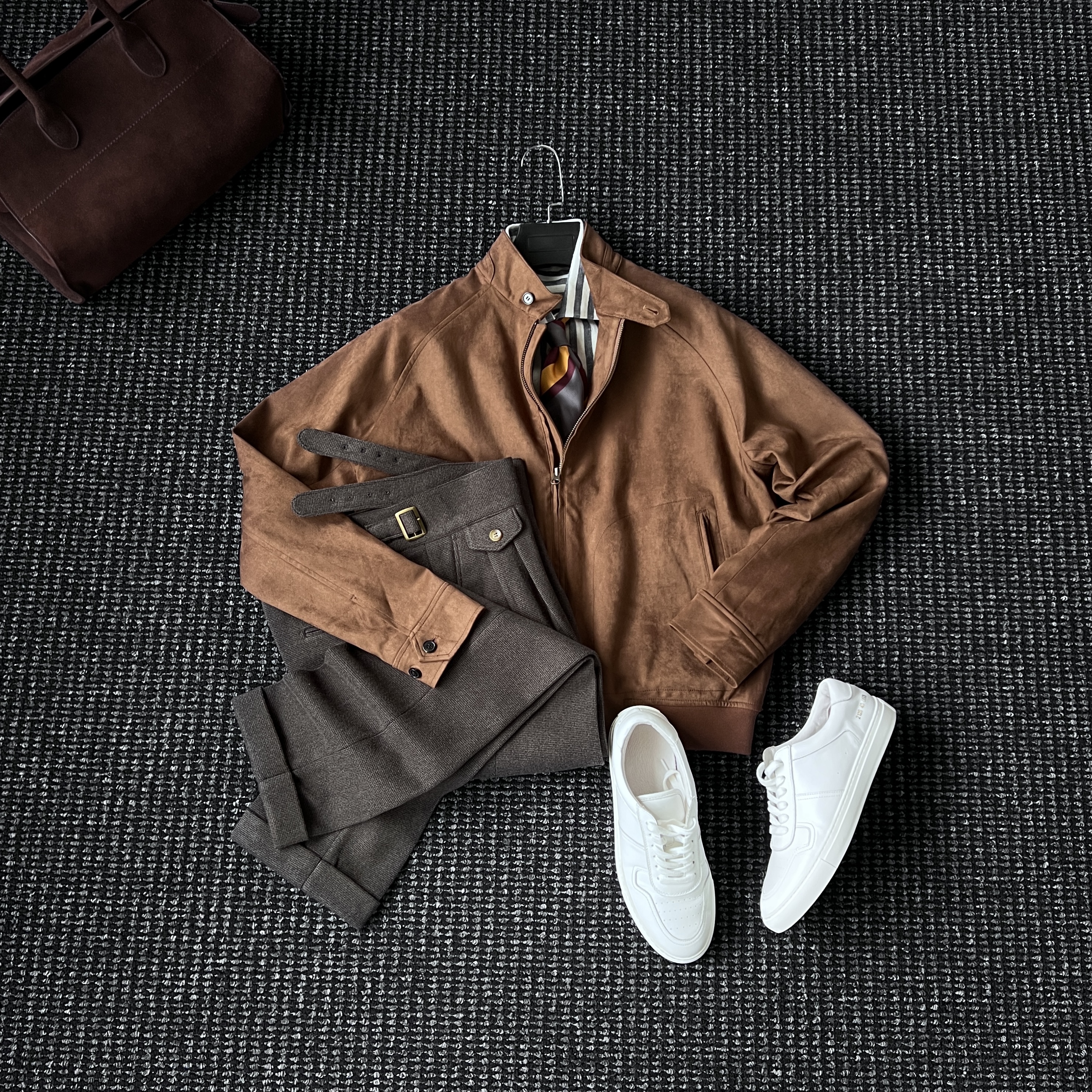 男时尚复古插肩袖立领外套