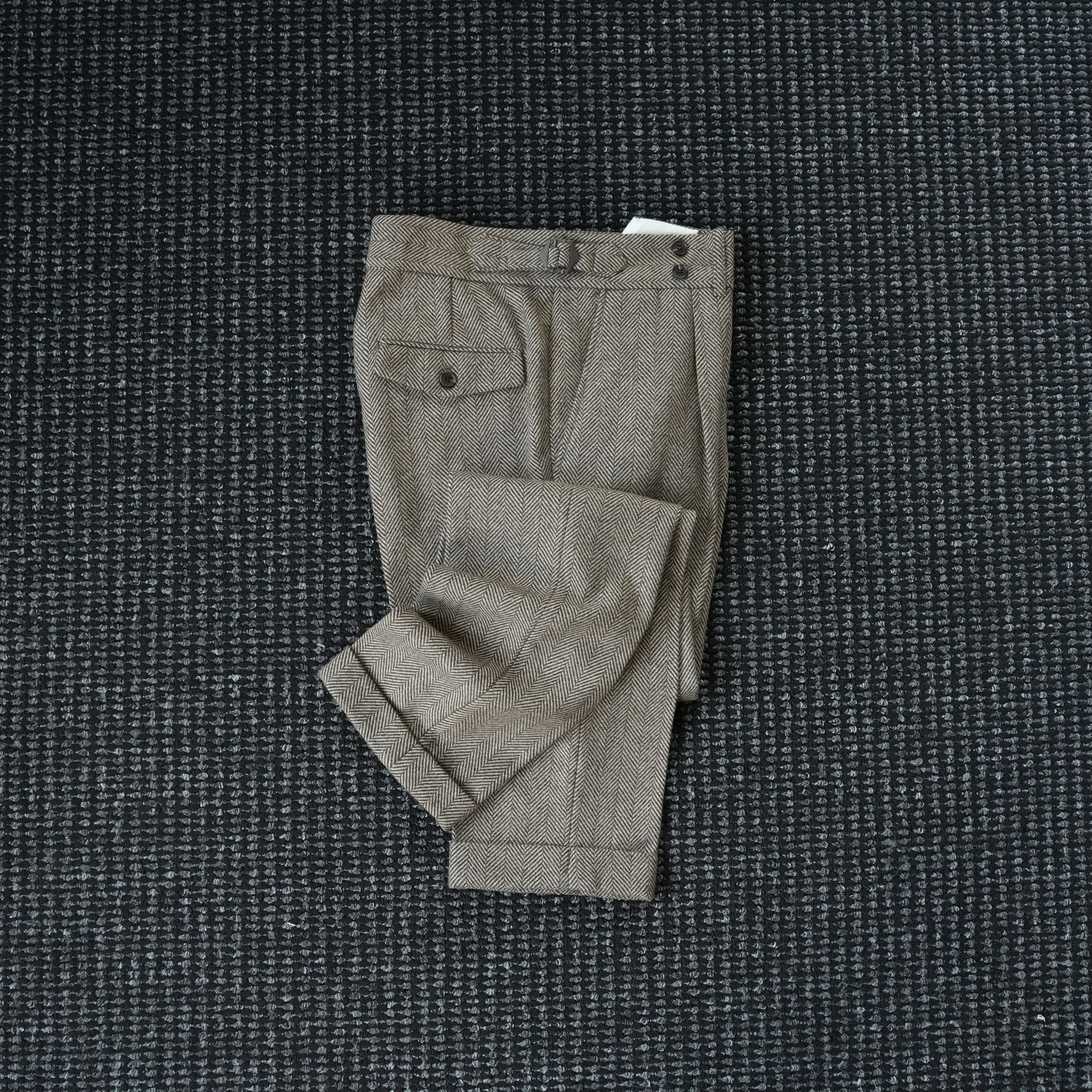 CssuGent秋冬季高端人字纹羊毛小直筒西裤男巴黎扣绅装老钱风裤子,男装,西裤,淘宝优惠券,粉丝福利购,淘宝优惠卷