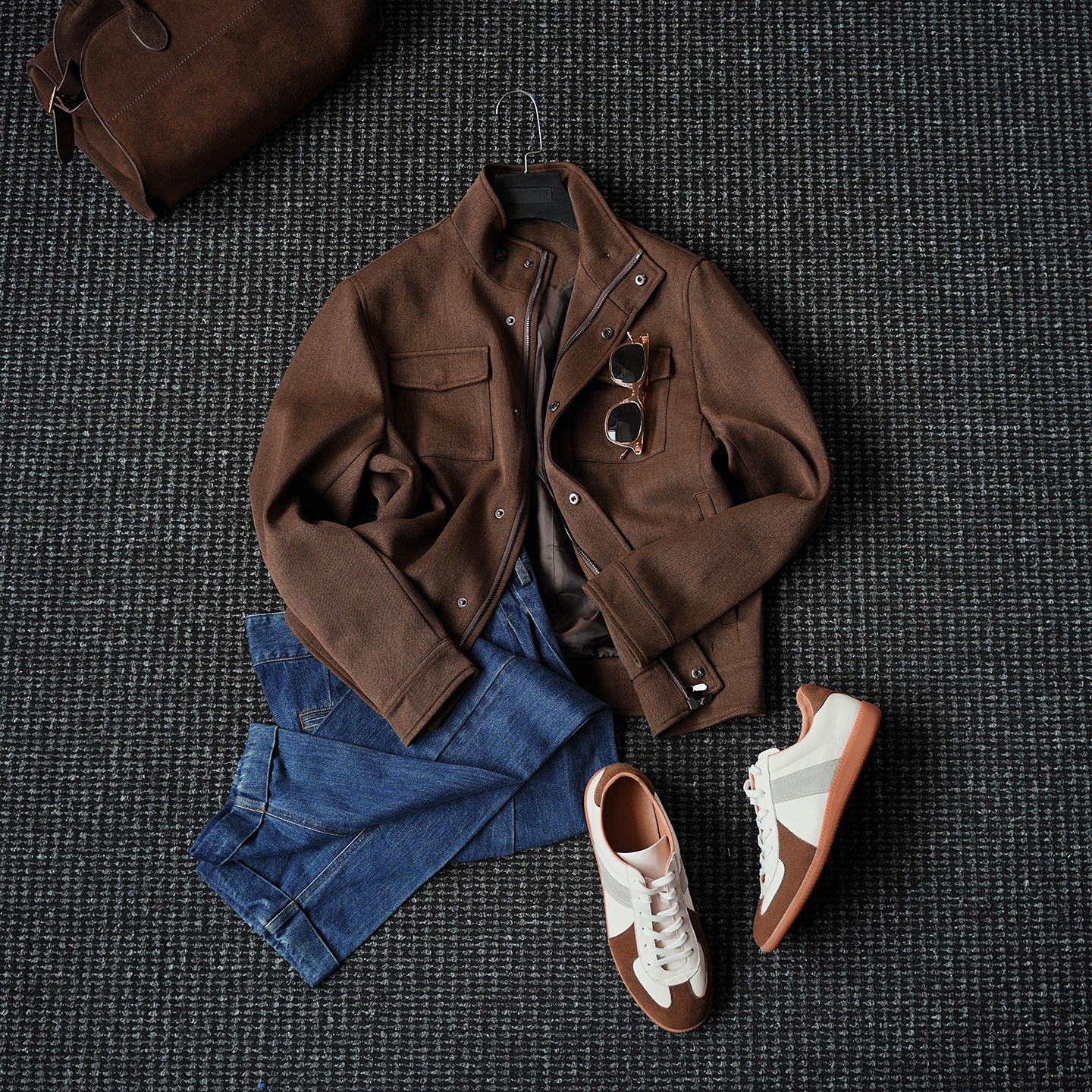 CssuGent冬季羊毛混纺英式立领经典夹克男休闲雅痞复古老钱外套潮,男装,夹克,淘宝优惠券,粉丝福利购,淘宝优惠卷